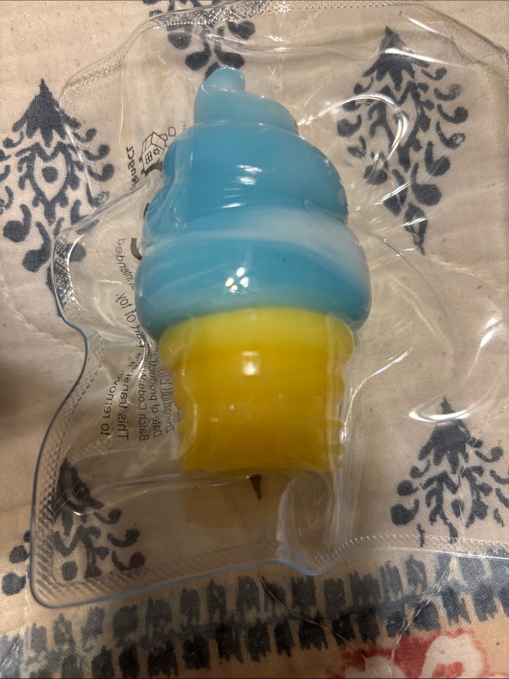 Kids Soft Ice Cream Toy - Blue & Yellow